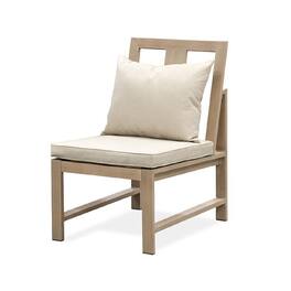 Manhattan Lane - Beli Outdoor Side Chair Set of 2, Washable Beige Covers - Natural Brown, Beige