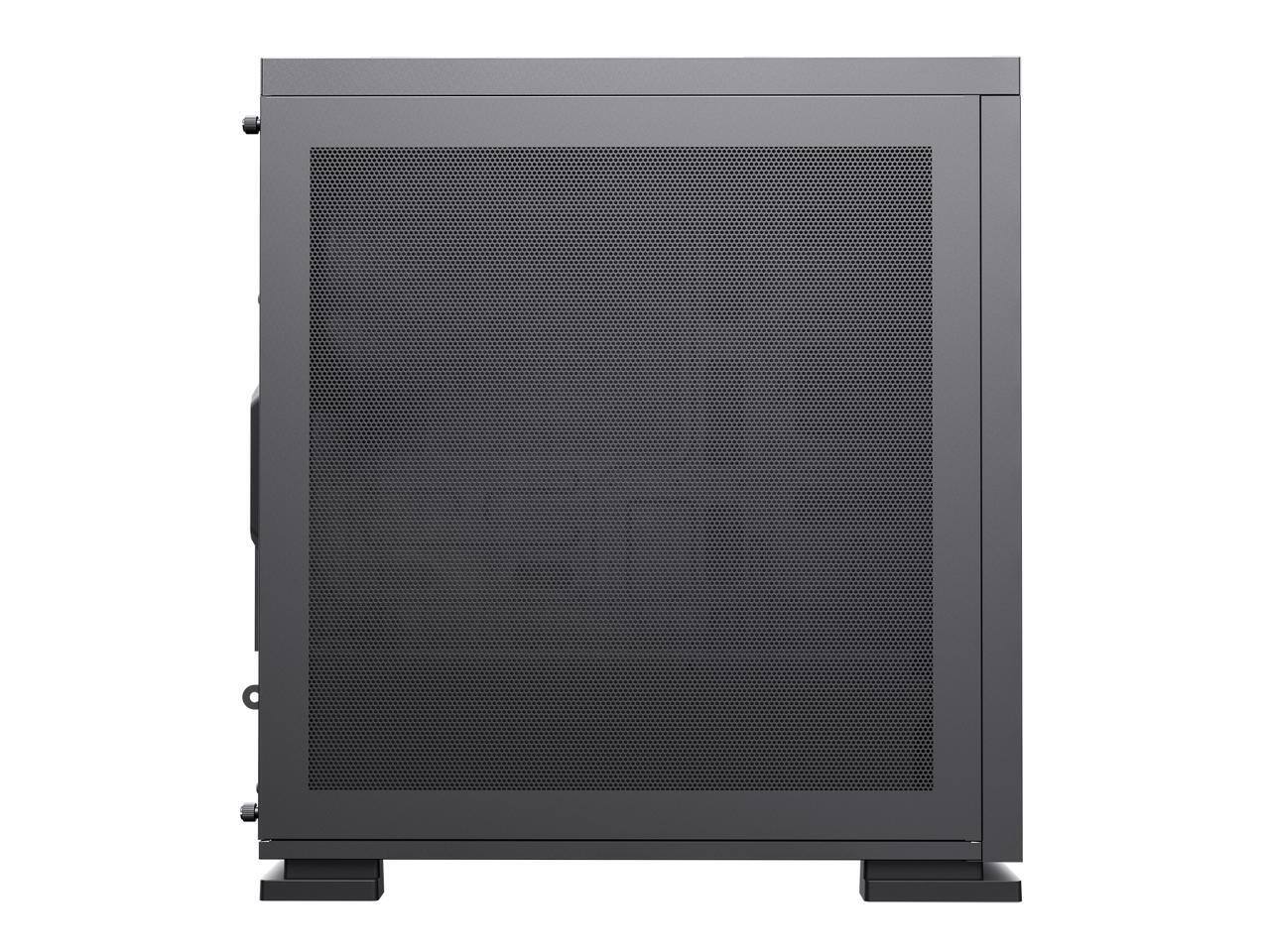 Alt View 6. GAMEMAX - Gamemax M60 Black Steel Micro ATX Tower USB3.0 Computer Case w/ Dual Mesh Side Panels - Black.
