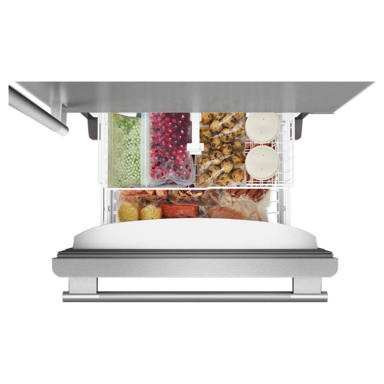 Alt View 7. KitchenAid - 19 Cu. Ft. 30-Inch Standard-Depth Bottom Mount Refrigerator with Right Door Swing - PrintShield Stainless.