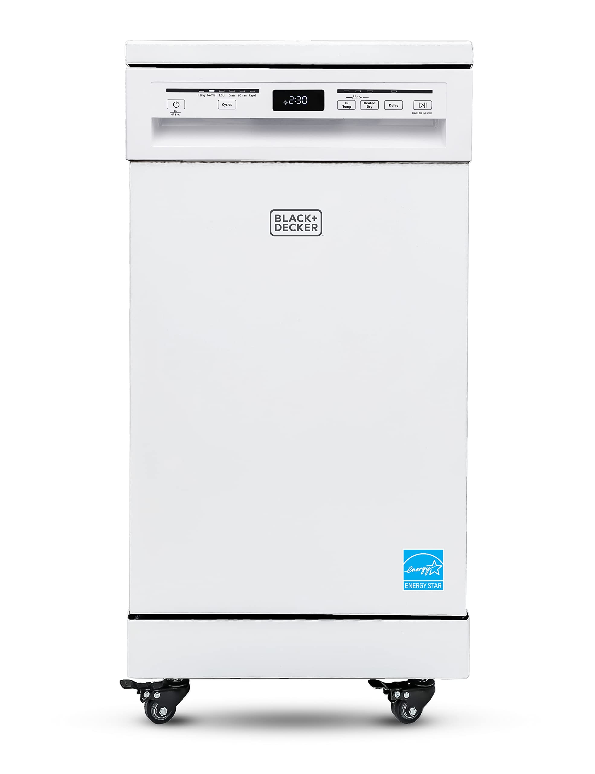 Black+Decker - 18” Portable Dishwasher - White