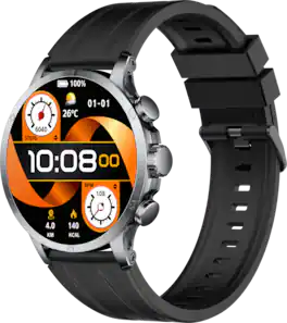 IMIKI - Xplorer Pro Smartwatch, 6 Satellite Positioning & GPS, Stainless Steel Body, 1ATM Waterproof, 450mAh 1.6" AMOLED Display - Black - (2025)