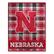 Front. Pegasus - Nebraska Huskers 66" x 95" Oversized Plaid FAN-mily Ultra Cozy Blanket - Multicolor.