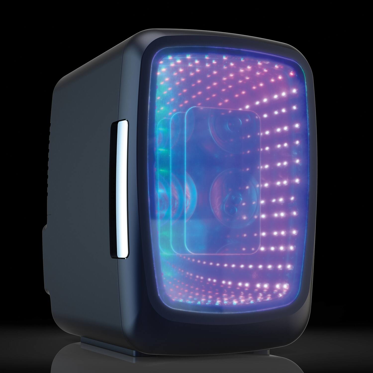 Alt View 5. Frigidaire - Frigidaire Efmis179-stealth-cp4 6-can Retro Gaming Light-up Portable Beverage Mini Fridge, Efmis179 (stealth) - black.