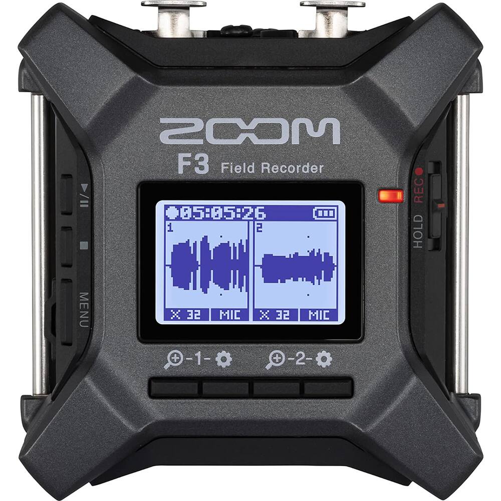 Zoom - F3 2-input Portable Field Recorder with 32-bit Float Recording ZF3 - Gray