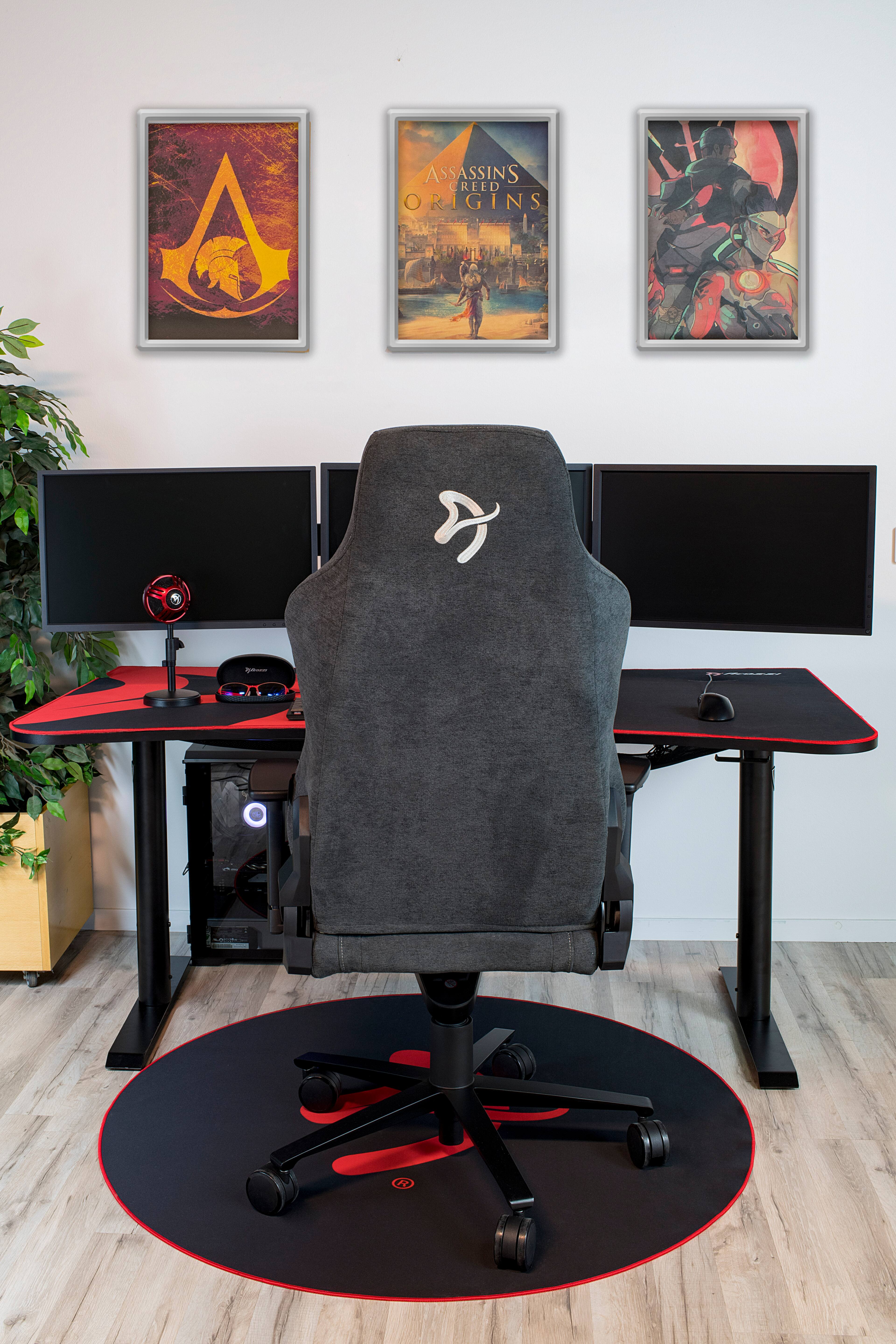 Alt View 18. Arozzi - Vernazza Premium Soft Fabric Ergonomic Office/Gaming Chair - Dark Grey.