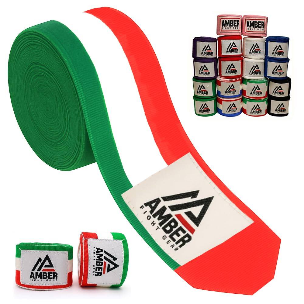 Amber Sporting Goods - Amber Fight Gear Semi Elastic 180" Handwraps, Boxing/Kickboxing/MMA, Pair - Mexico