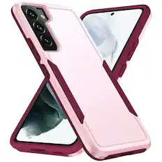 Front. Entronix - Entronix Case Compatible with Galaxy A15 - Soft-Touch Dual-Layer Sleek Cover - Pink.