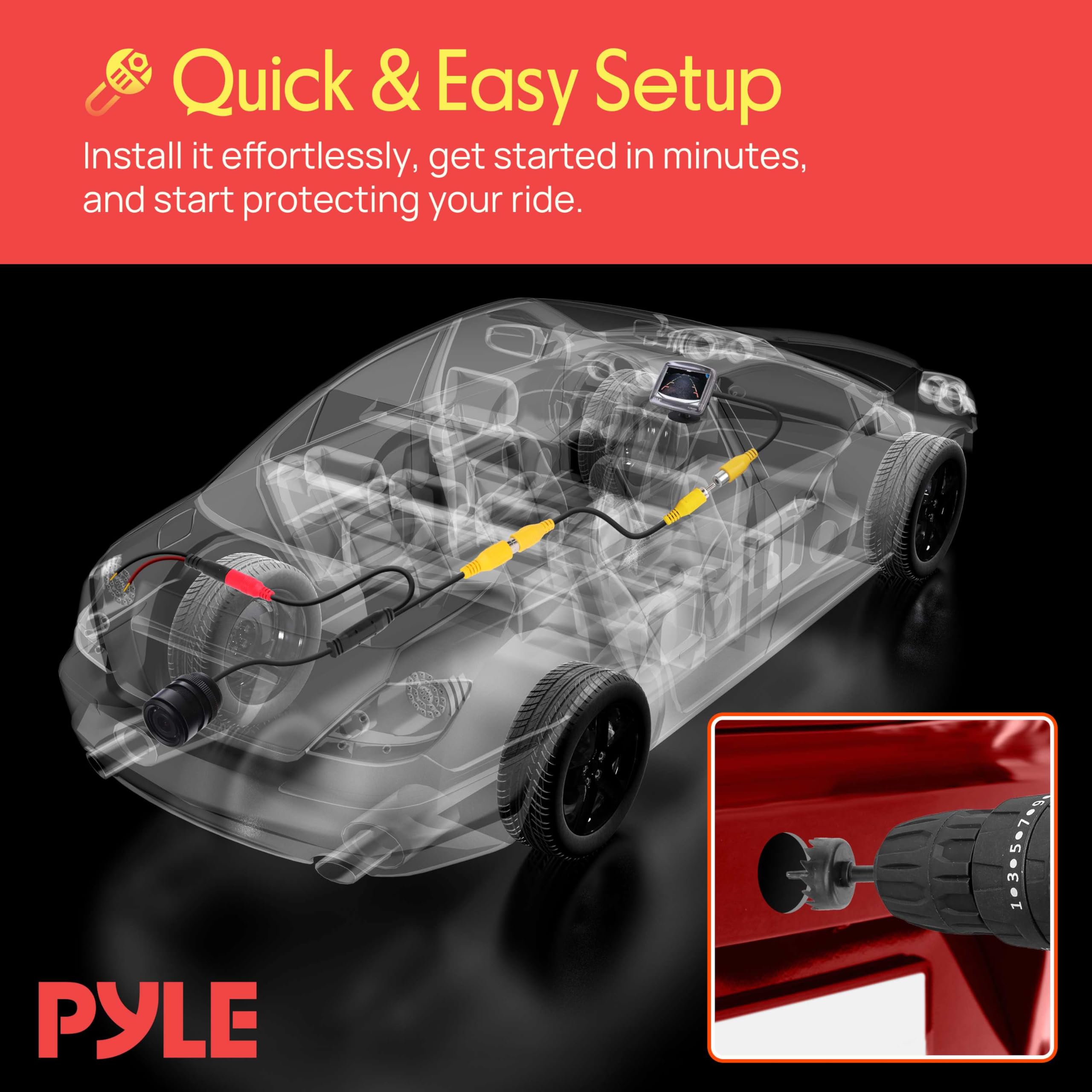 Quick & Easy Setup  
Install it effortlessly, get started in minutes, and start protecting your ride.  

R2 A PYLE 103050783