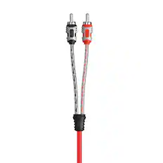 Front. Cerwin Vega - Cerwin-Vega RV17 2-Channel Dual Twisted RCA cable w/dual molded ends (17ft) - Black/Gray.