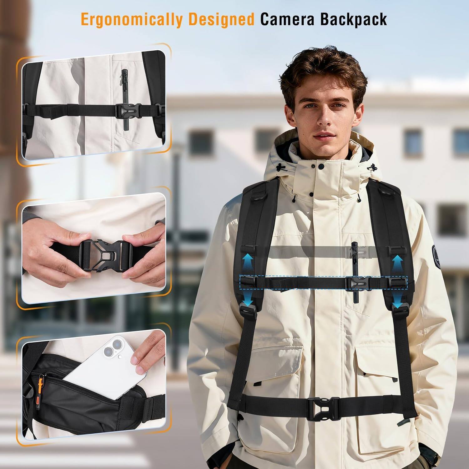 Ergonomically Designed Camera Backpack