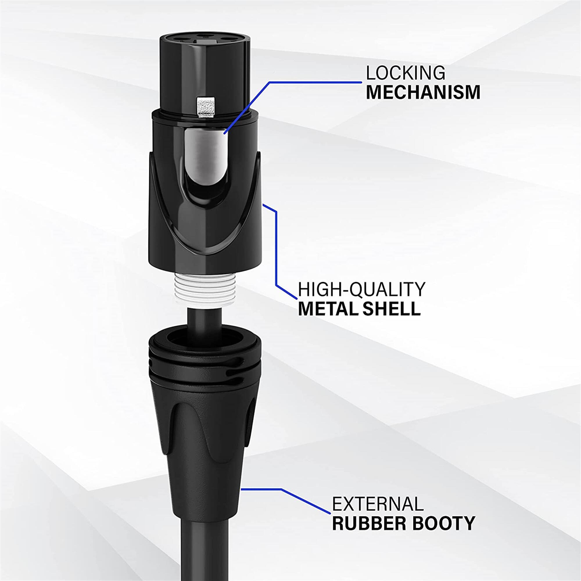 LOCKING MECHANISM, HIGH-QUALITY METAL SHELL, EXTERNAL RUBBER BOOTY