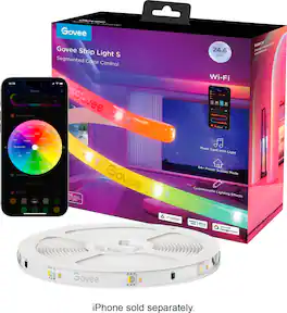 Govee - 24.6ft Wi-Fi RGBICW LED Strip Light - Multi