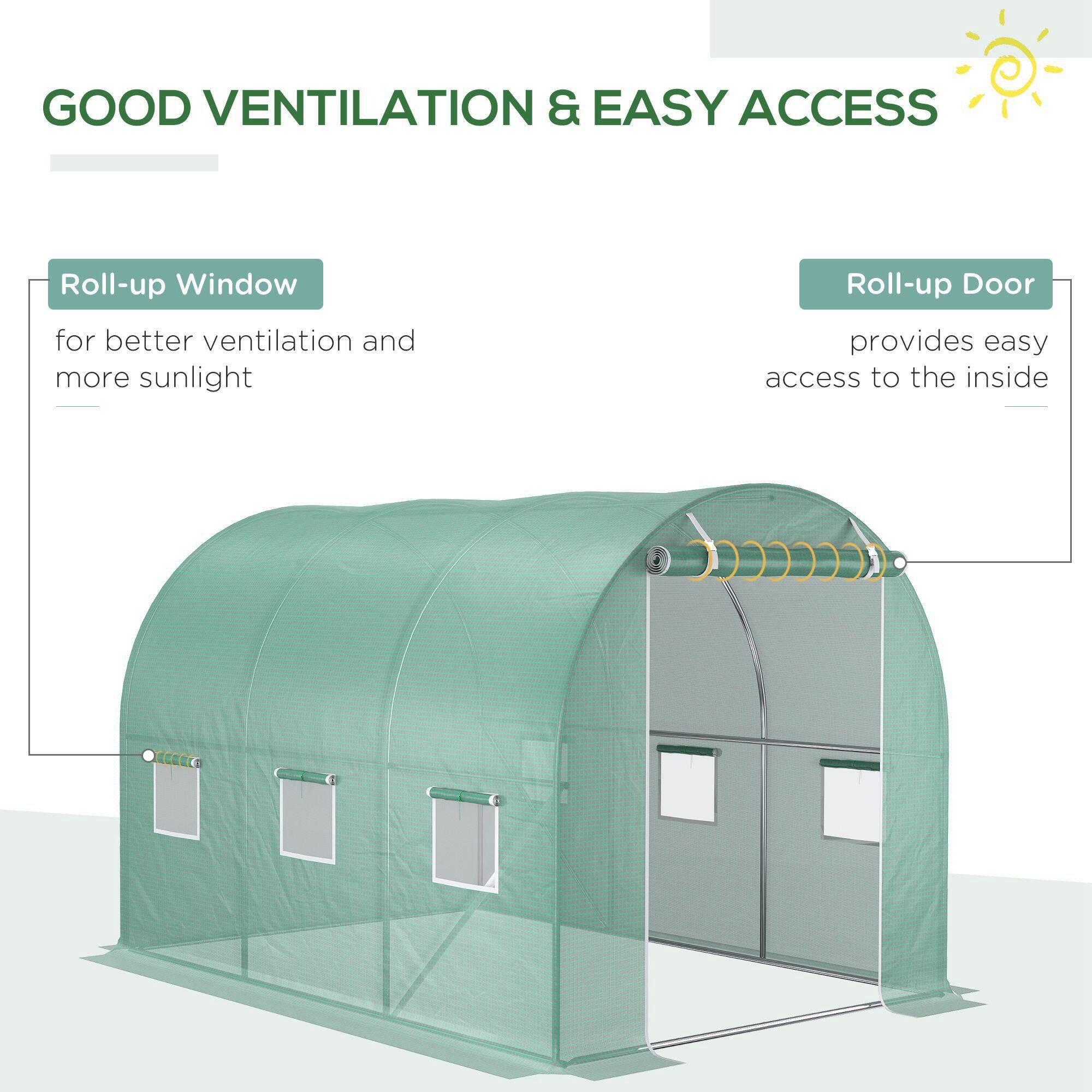 GOOD VENTILATION & EASY ACCESS
Roll-up Window for better ventilation and more sunlight
Roll-up Door provides easy access to the inside