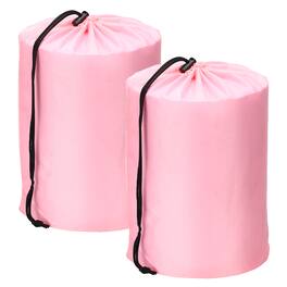 Unique Bargains - Drawstring Bag w/ Toggle & Cinch, Portable Outdoor Ditty Bag, 7x13in & 2pcs for Backpacking/Camping/Traveling - Pink