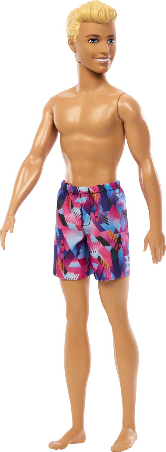 Mattel - Barbie Beach Ken with Blond Hair, Wearing Purple Swimsuit - Collectibles - Multicolor