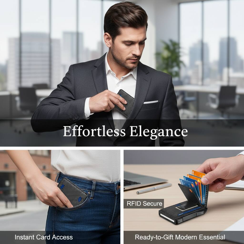 Effortless Elegance  
RFID Secure  
Instant Card Access  
Ready-to-Gift Modern Essential
