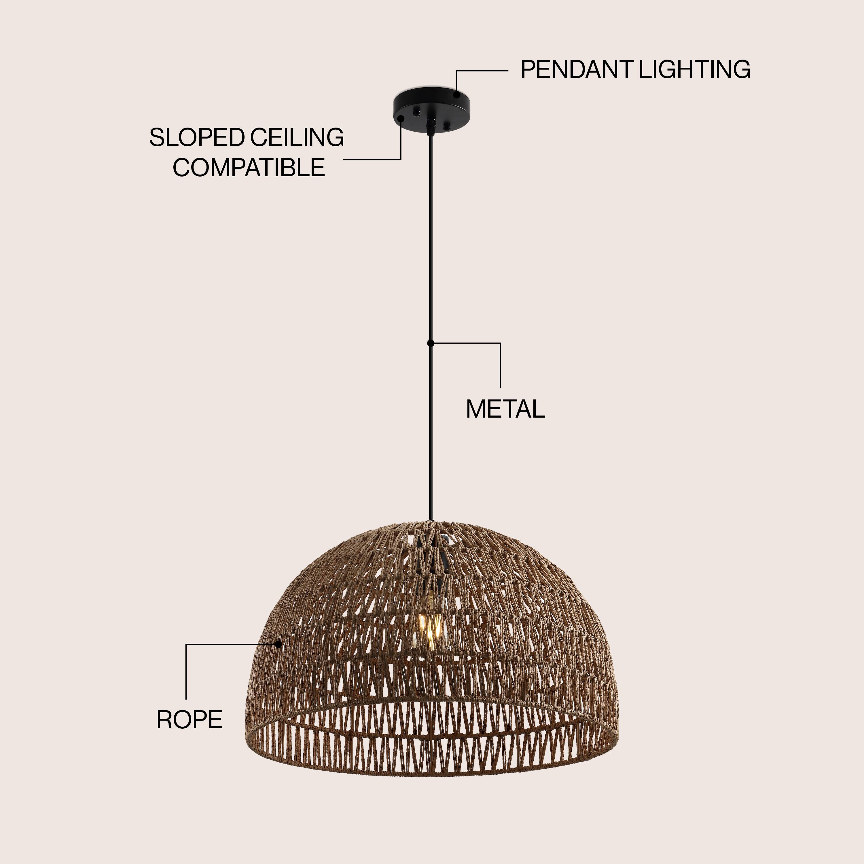 PENDANT LIGHTING  
SLOPED CEILING COMPATIBLE  
METAL ROPE