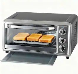 Sweet - 19QT Toaster Oven Broiler, 5 IN 1 Air Fryer Ovens Countertop, 1300W, 400°F, 30 Min Timer with Backing Pan and Rack - Stainless Steel