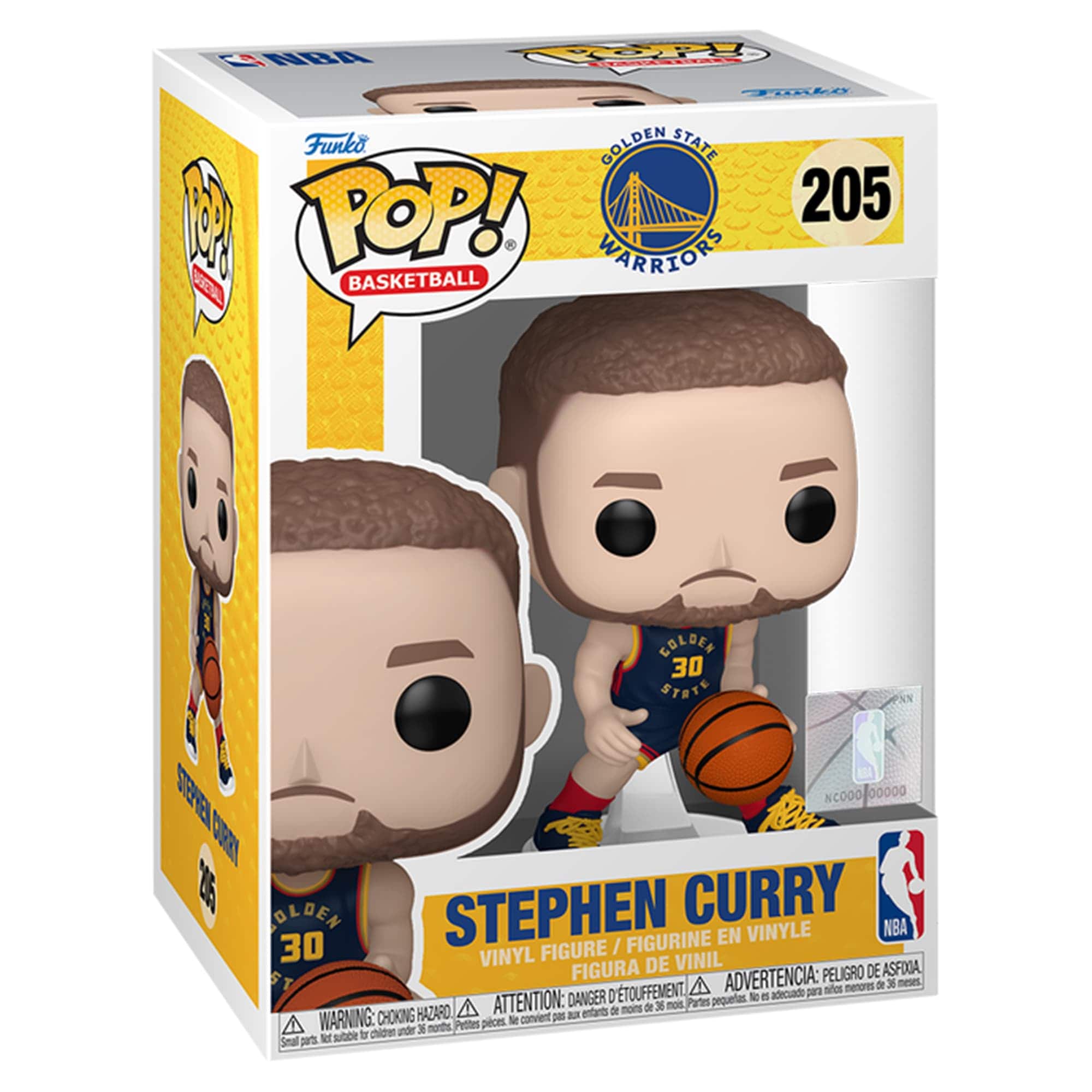 NBA y E TOKEA Funko GOLDEN STATE POP! 205 W BASKETBALL WARRIORS COLDER 30 STEPHEN CURRY OLDEN VINYLE NBA FIGURINE EN 30 FIGURE / VINYL DE VINIL FIGURA PELIGRO DE ASFODA ST D'TOUFFEMENT ADVERTENCIA: para niños menores de 3 meses DANGER D pequetas t B adecuado HAZARO A ATTENTION: entarts de mons d 36 mois Partes WARNING: CHOKING HAZARD. Small parts. Not for children under 3 years. Petites pièces subables t chiden under 3 ans.