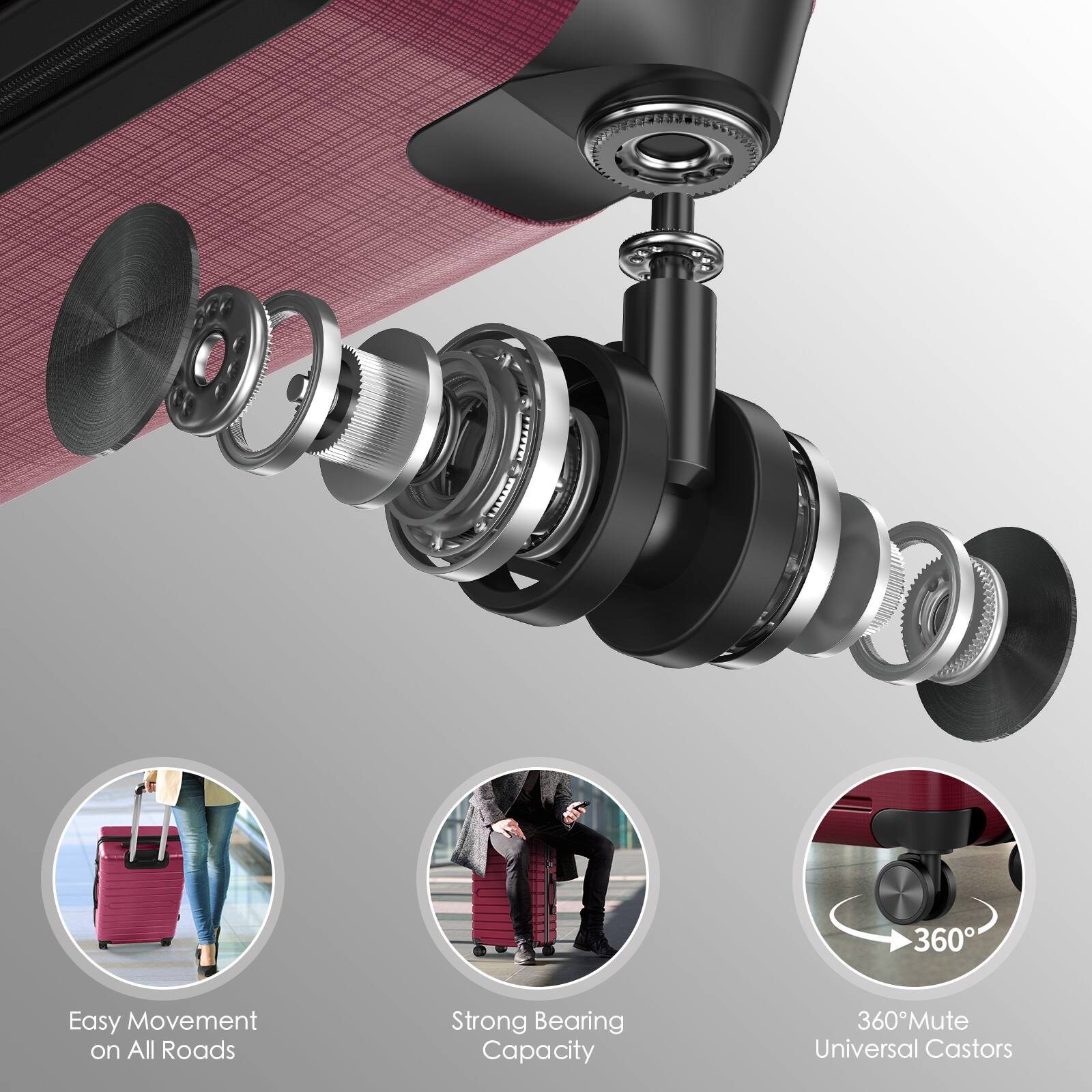 - Easy Movement on All Roads
- Strong Bearing Capacity
- 360° Mute Universal Castors