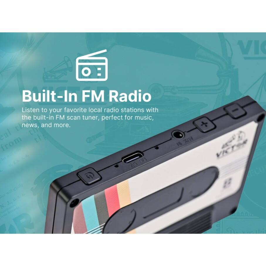 VI Built-In FM Radio  
Listen to your favorite local radio stations with the built-in FM scan tuner, perfect for music, news, and more.