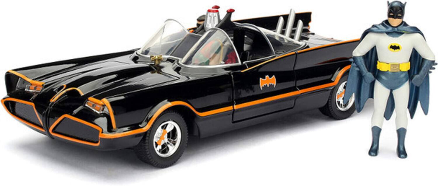 Jada Toys - Build N' Collect 1966 Classic TV Series Batmobile w/ Batman & RobinFigure 1/24 Diecast - Collectibles - Mulitcolor