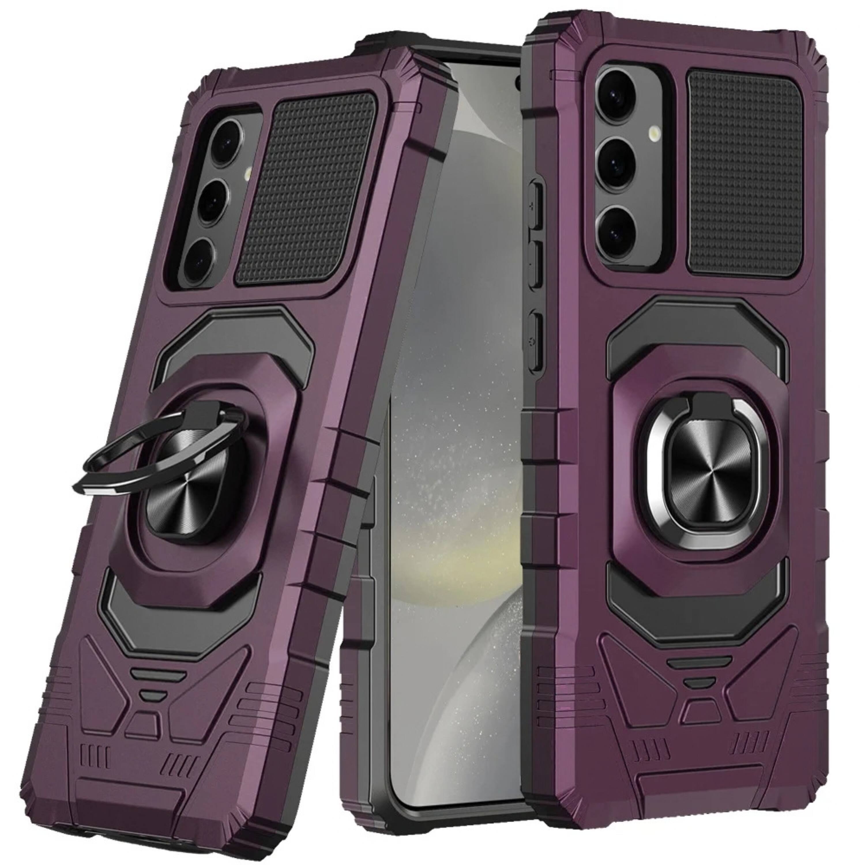 Kitcheniva - Dual Layer Rugged Ring Stand Protective Case For Samsung Galaxy S24 Ultra - Purple