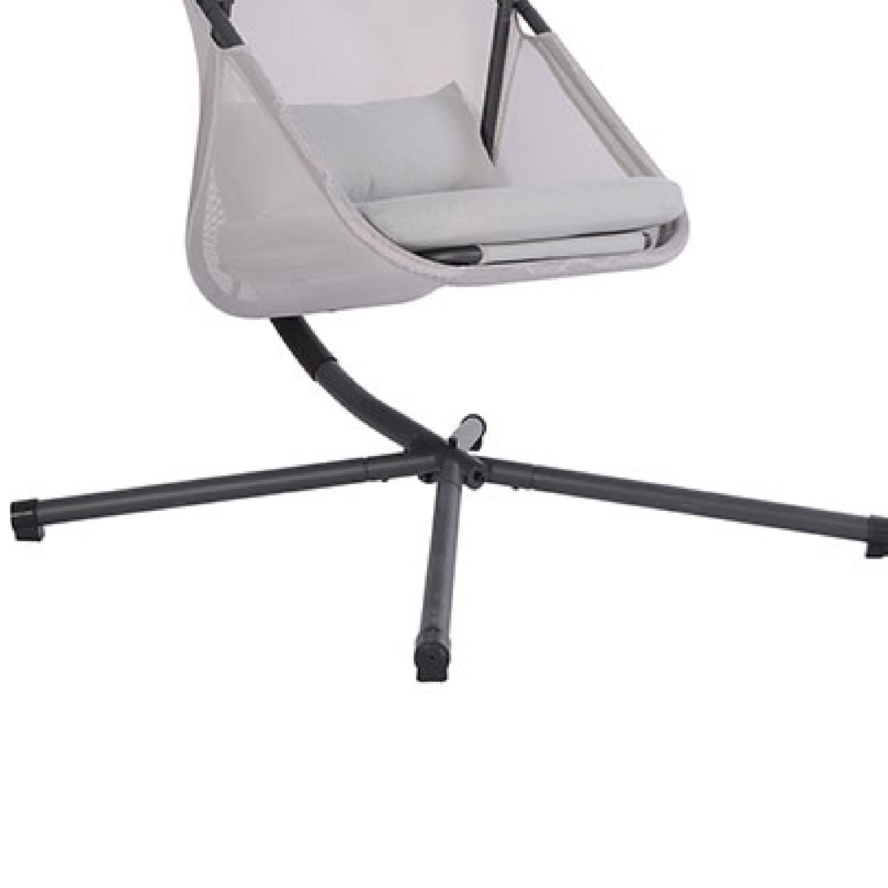 Alt View 3. Manhattan Lane - Cery Outdoor Egg Swing Chair, Foldable Stand - Black.