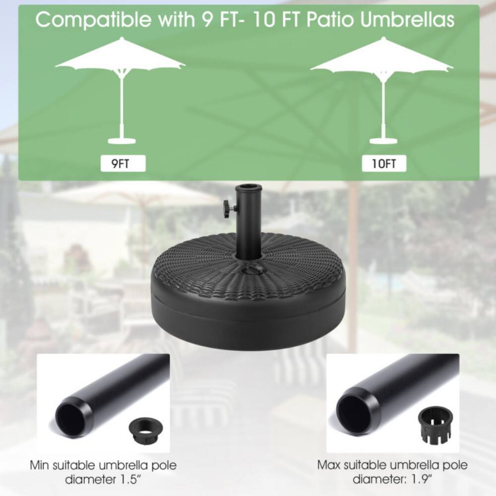 Compatible with 9 FT-10 FT Patio Umbrellas

9FT

10FT

Min suitable umbrella pole diameter: 1.5"

Max suitable umbrella pole diameter: 1.9"