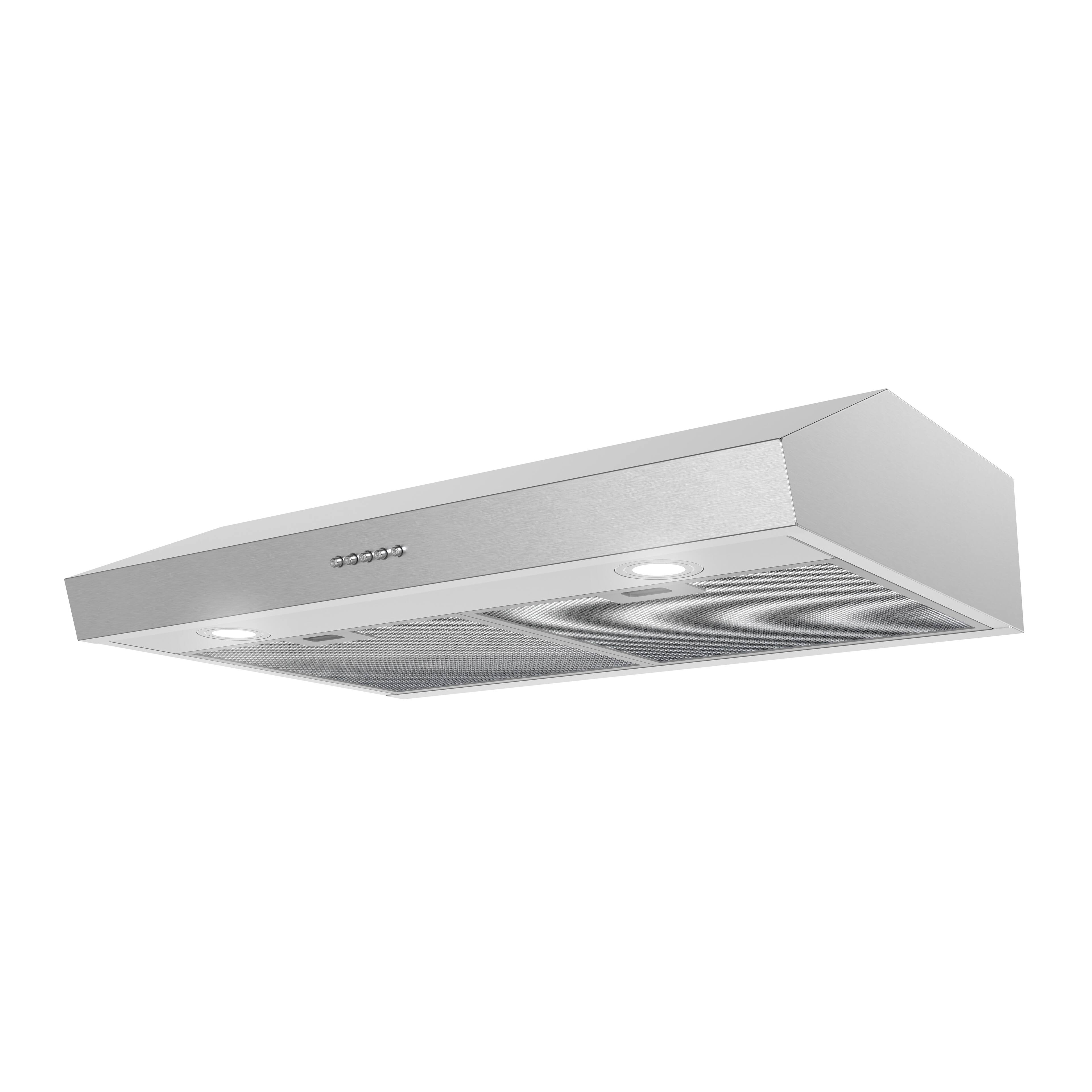 Alt View 2. Streamline - 30 in. Ardea Convertible Undermount 165 CFM Range Hood, Mesh Filters, Push Button Control, LED Lights - Brushed Stainless Steel.