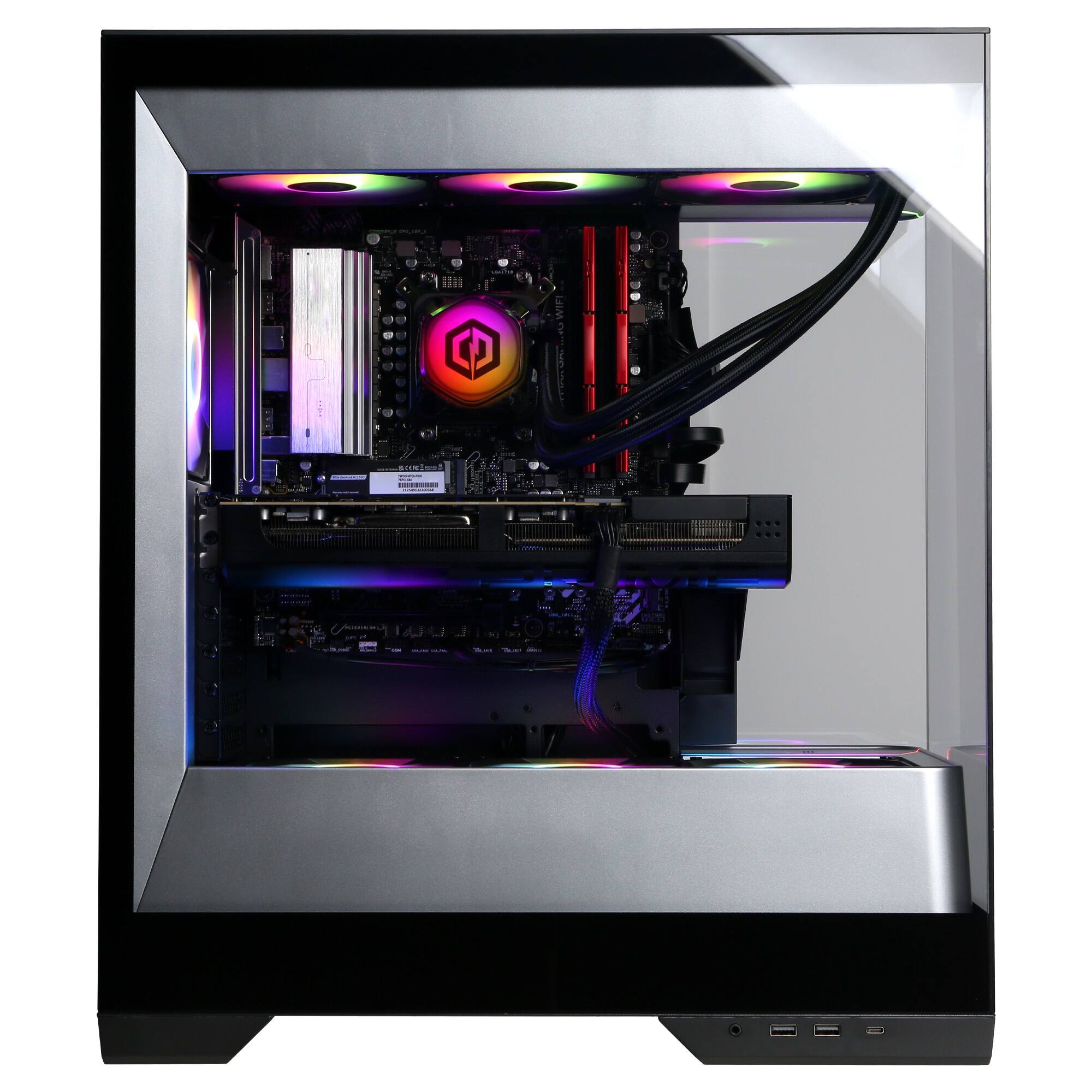 Alt View 5. CyberPowerPC - Gaming Desktop - AMD Ryzen 7 9850X3D - NVIDIA GeForce RTX 5080 16GB - 32GB DDR5 - 2TB PCIe 4.0 SSD - Black.