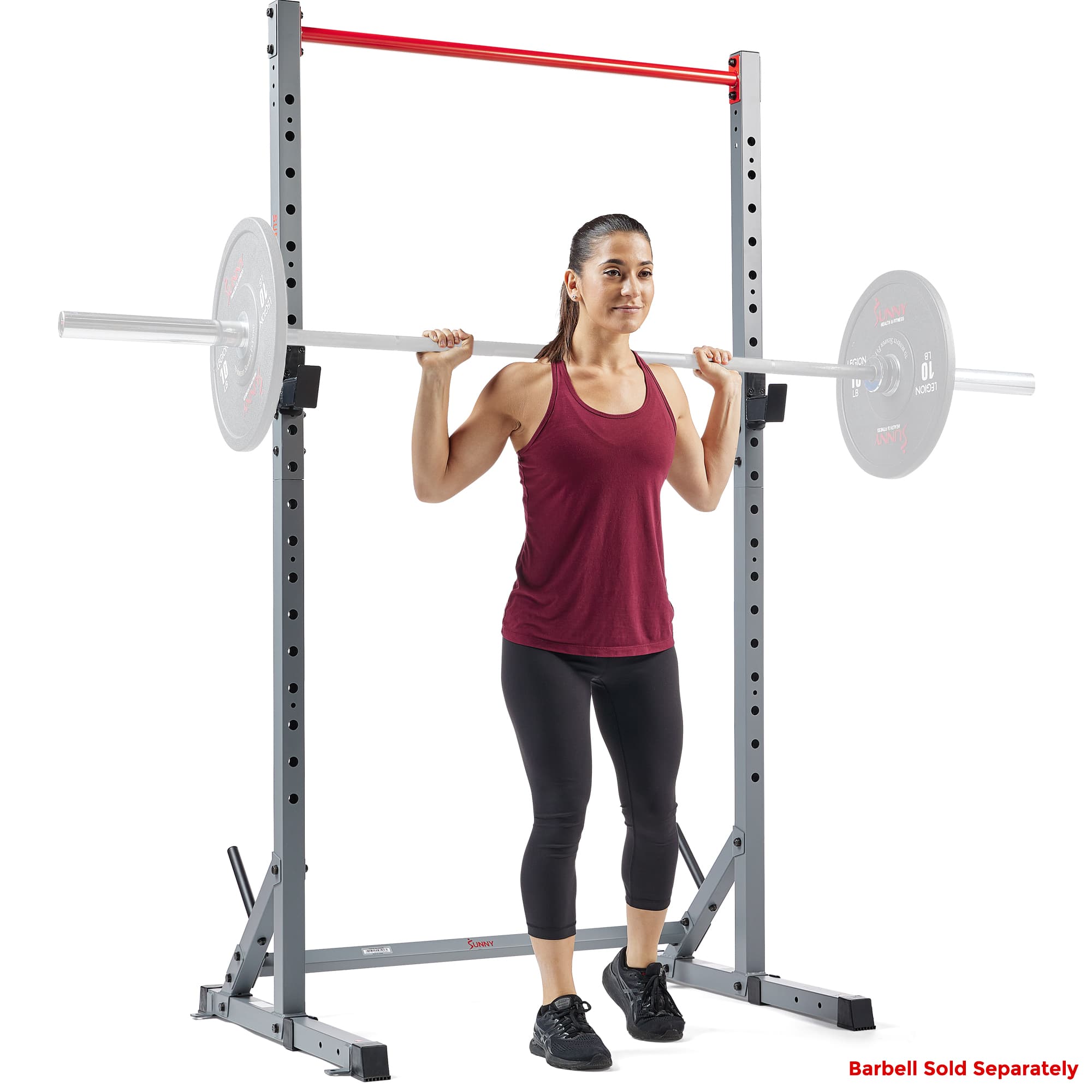 Sunny Health & Fitness - Essential Multifunction Squat Power Rack - Black
