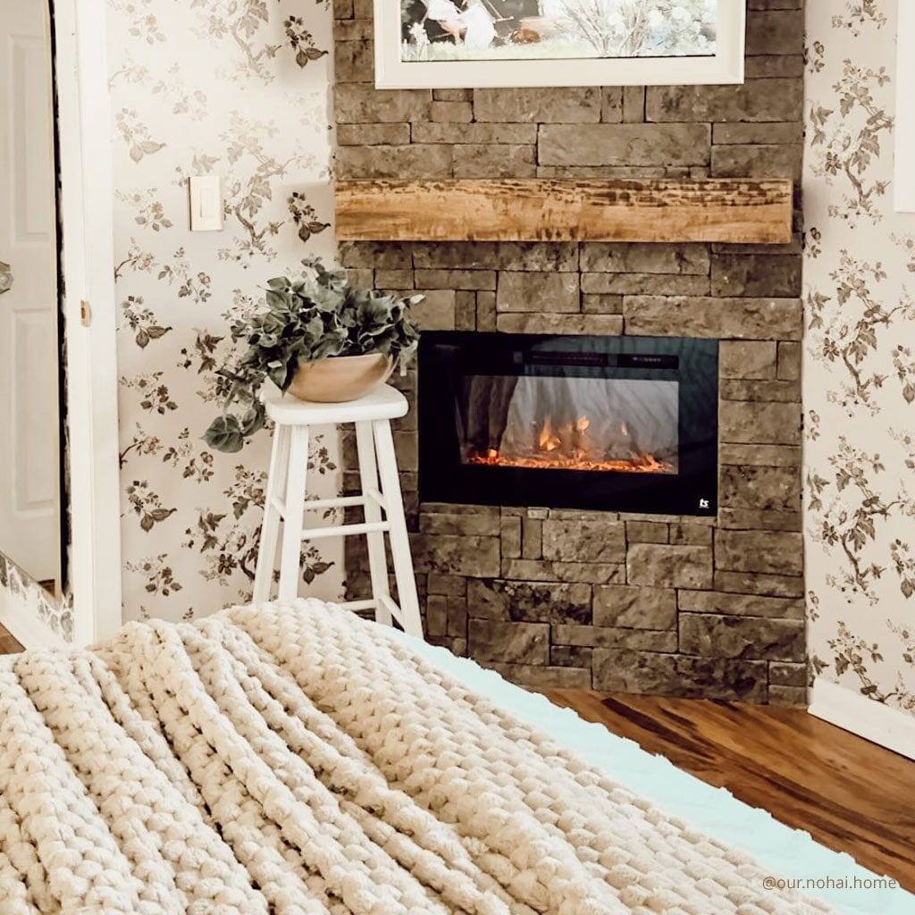 Alt View 9. Touchstone Home Products - 28 in. Wall Mounted Recessed Sideline Smart Electric Fireplace 1300W - Black.