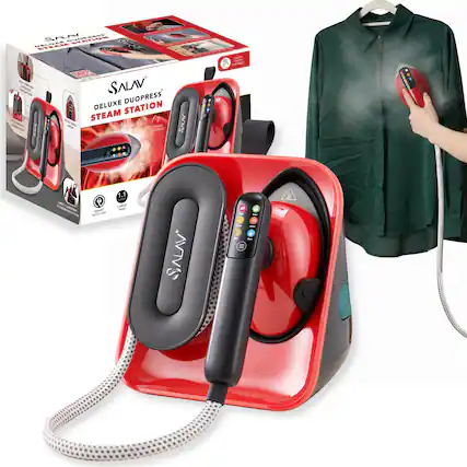 SALV
DELUXE DUOPRESS STEAM STATION
Features:
- 17 Steam Tools
- 1.1L Tank
- Smart Auto GPF
- 1 Year Warranty
Includes:
- 17 Steam Tools
- 1.1L Tank
- Instruction Manual
SALV
DELUXE DUOPRESS STEAM STATION