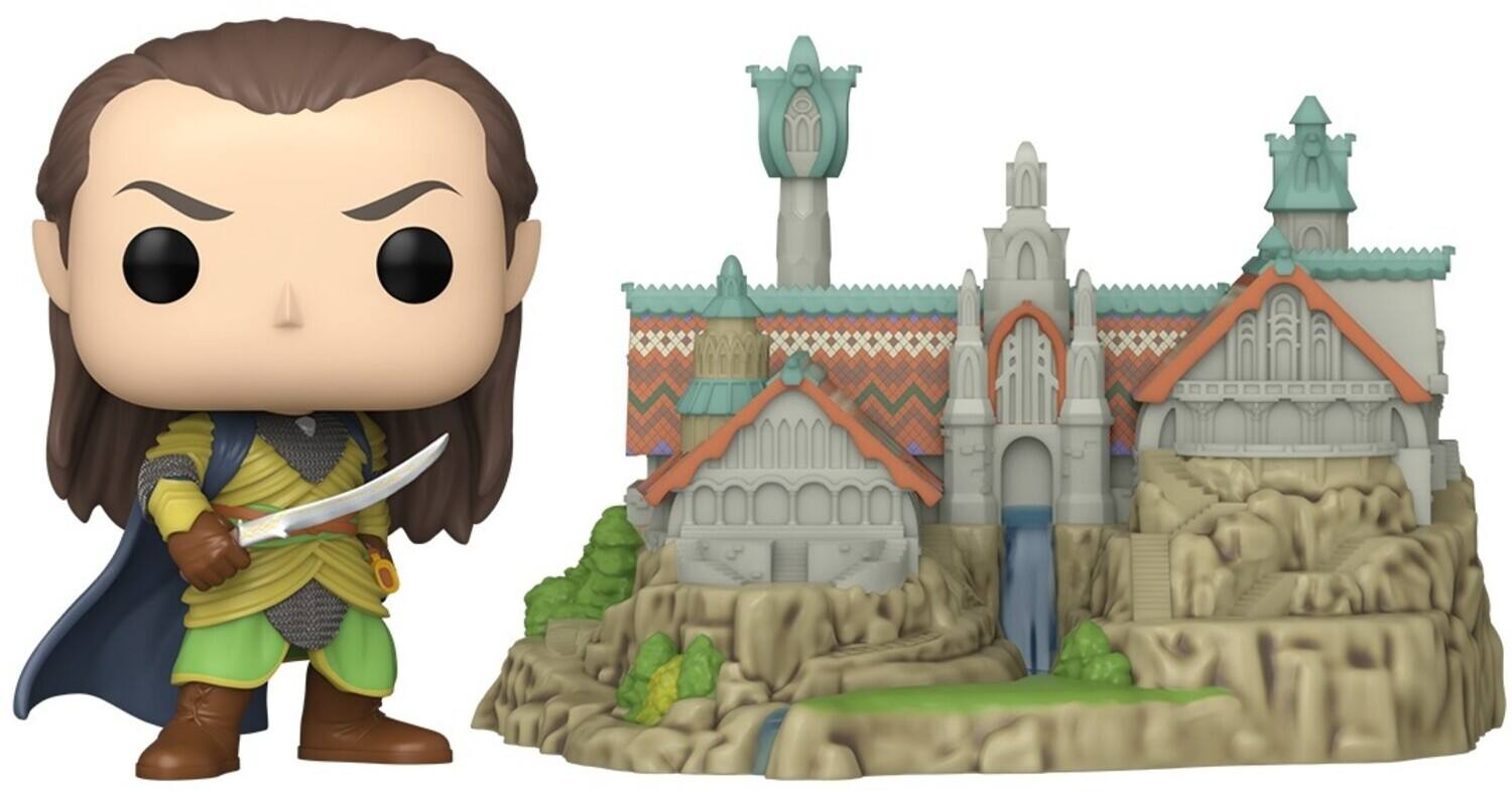 FUNKO POP! Town: Lord of the Rings - Elrond With Rivendell - Collectibles