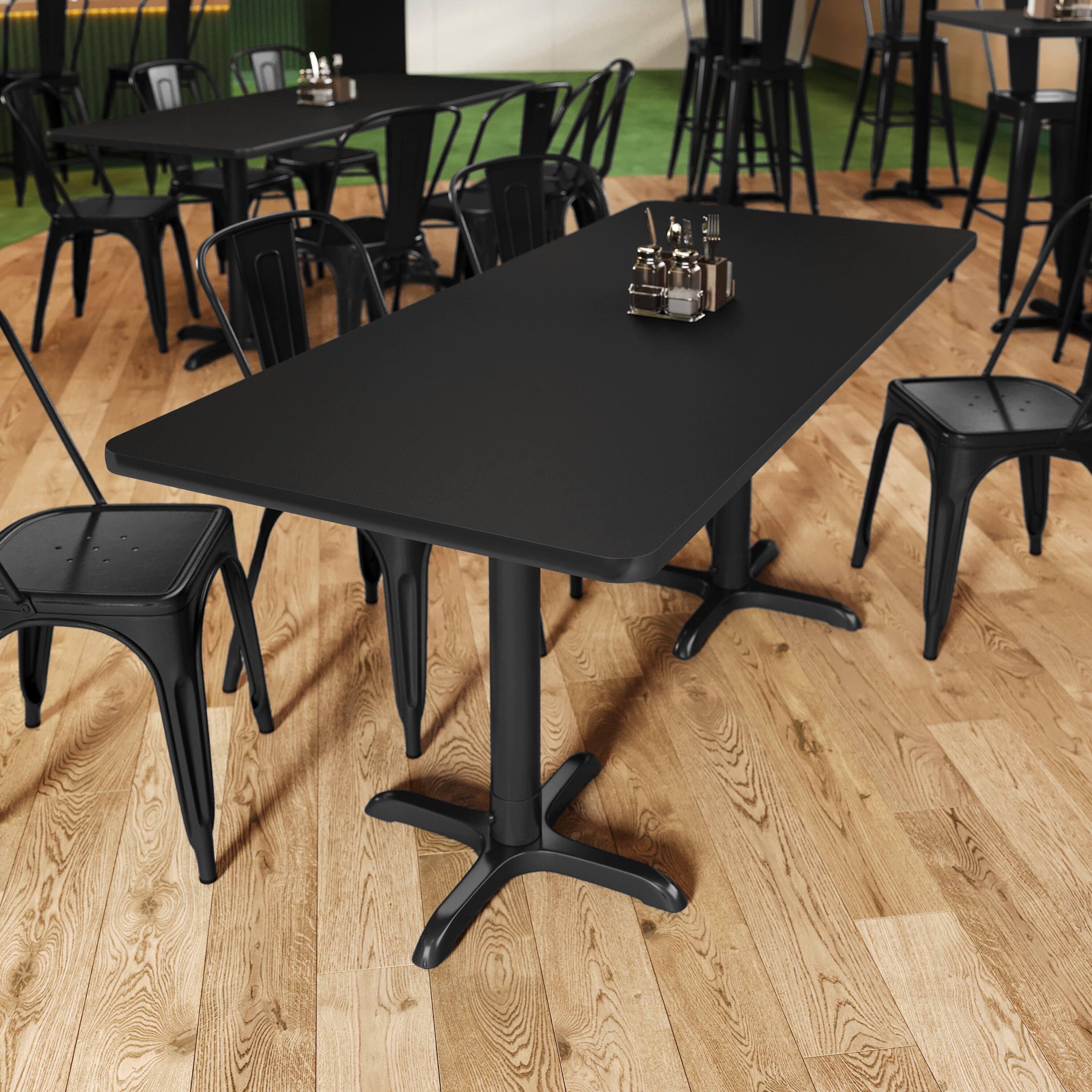 Alt View 4. Emma + Oliver - Reversible Laminate Tabletop - Black/Mahogany.