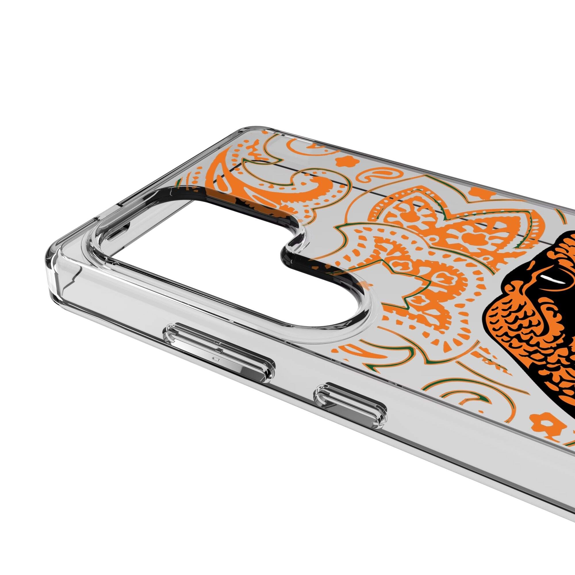 Alt View 2. Keyscaper - Florida A&M Rattlers Paisley Galaxy Clear Case - S23 - Multicolor.