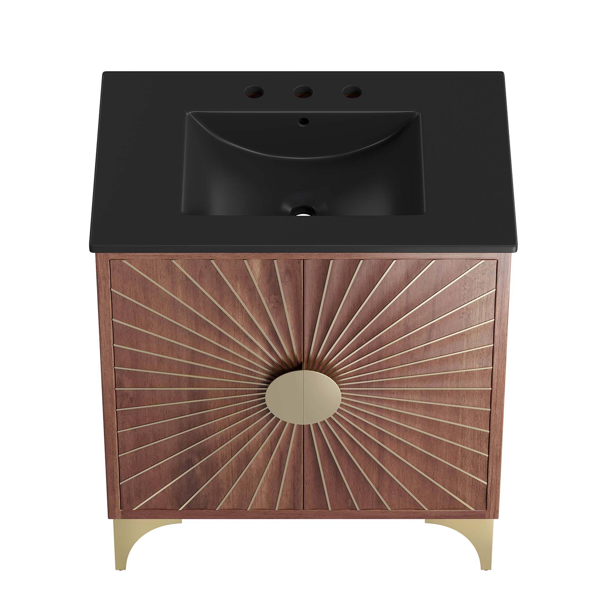 Alt View 5. Modway - Daylight Bathroom Vanity Basin Included by Modway - Black Walnut.