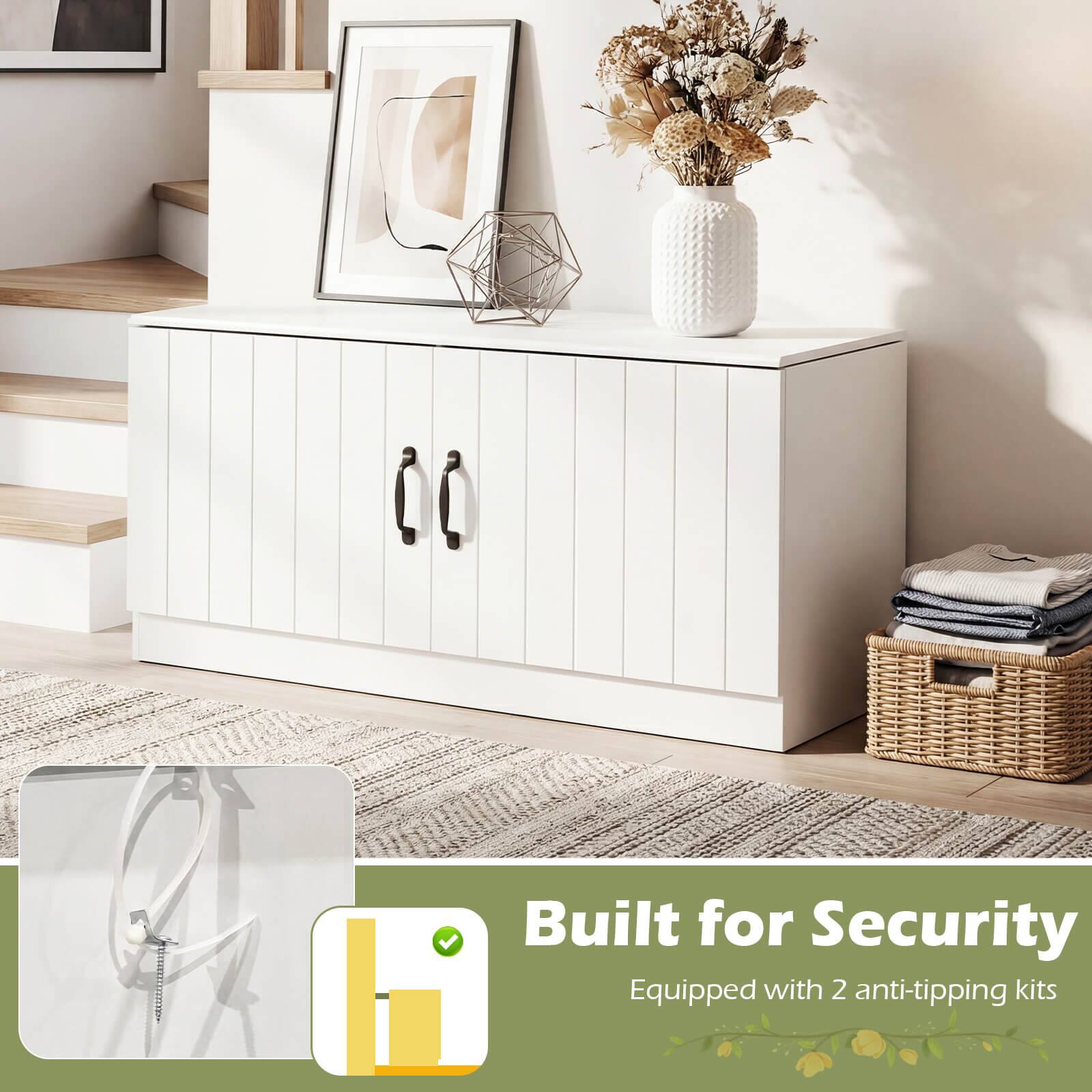 Built for Security  
Equipped with 2 anti-tipping kits