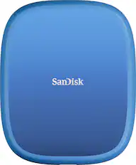 Front. SANDISK - 2TB Creator Phone SSD External USB Type C Drive with Magsafe Compatibility for iPhone 15/16 - Blue.