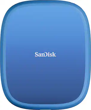 Front. SANDISK - 2TB Creator Phone SSD External USB Type C Drive with Magsafe Compatibility for iPhone 15/16 - Blue.