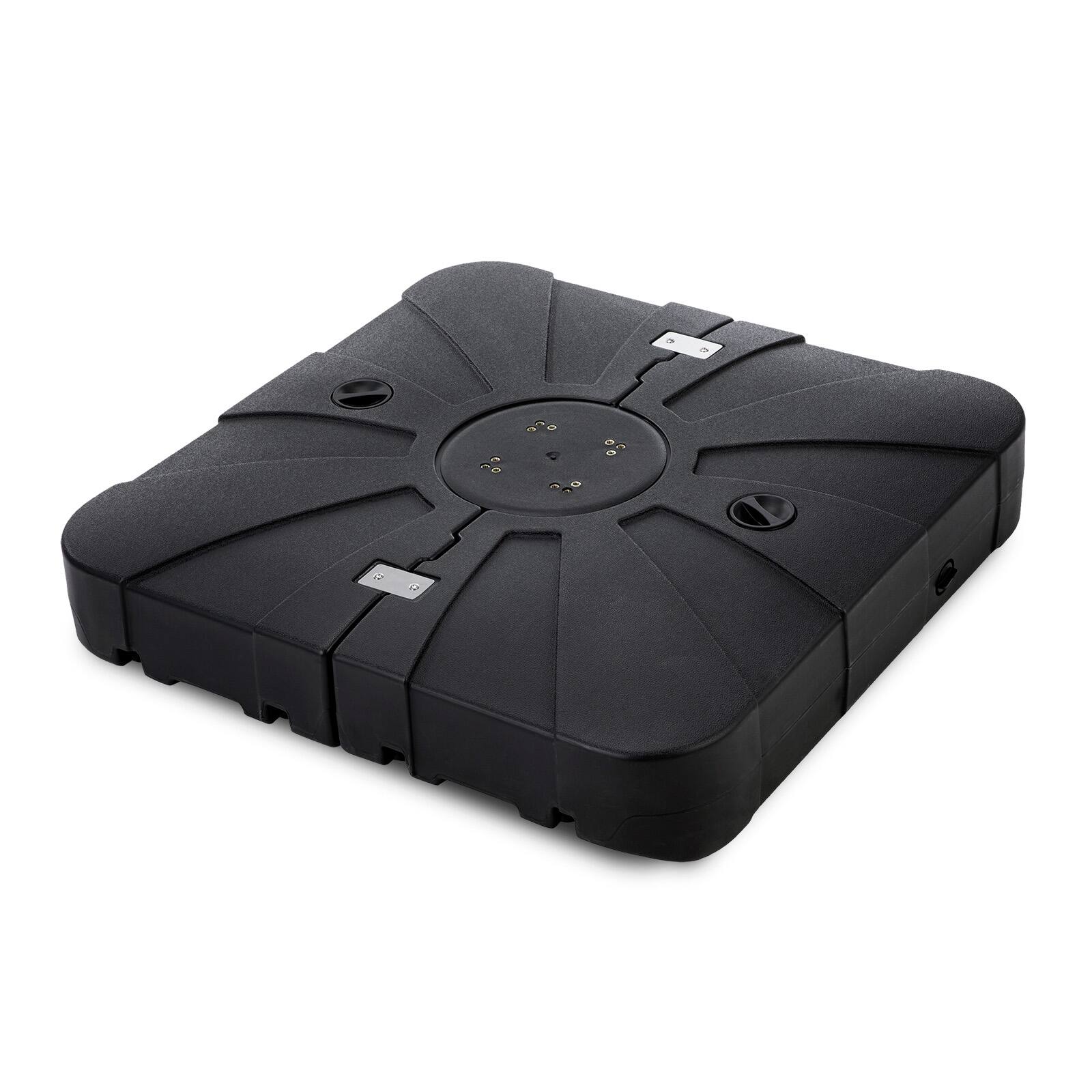 Front. Home Zone Living - HOME ZONE LIVING 119LB 21in Square Planter Umbrella Base w/ Wheels, Water Bag, Supports 11ft.