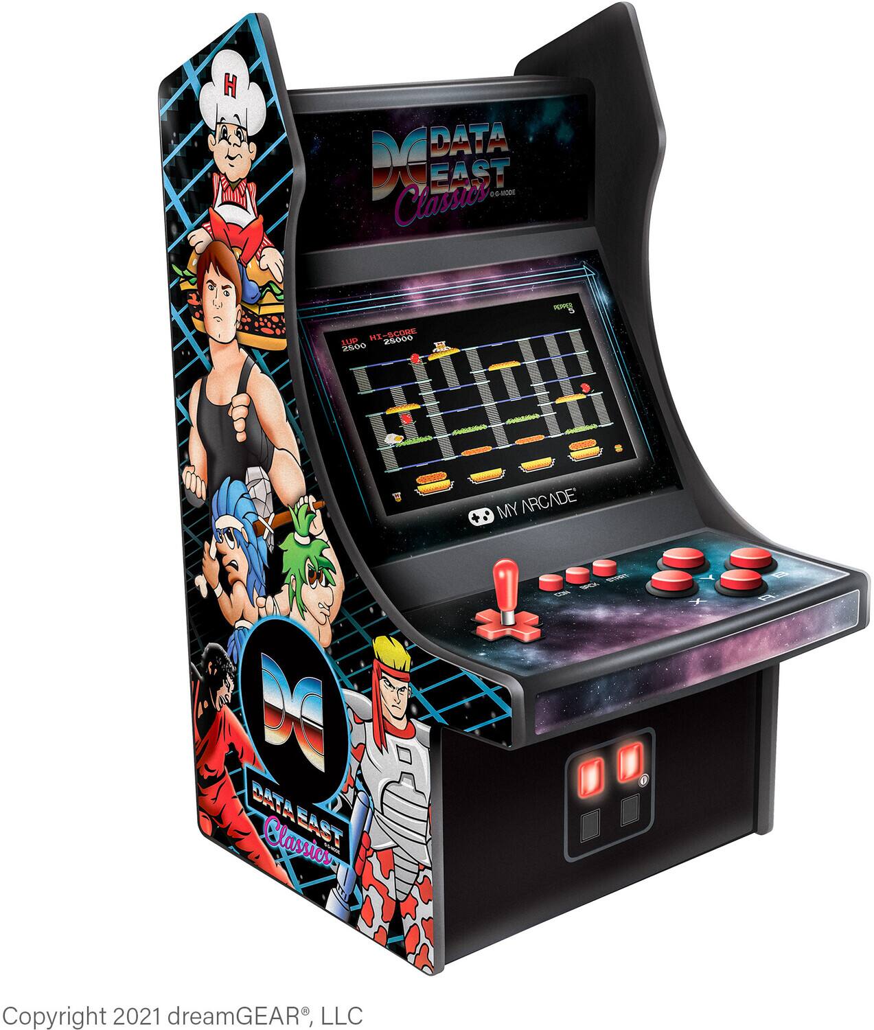 DATA EAST  
Classic  

H  
DATA EAST Classics  
HI SCORE 25000  
25000  
25000  
PhARe  
MY ARCADE  

Copyright 2021 dreamGEAR®, LLC