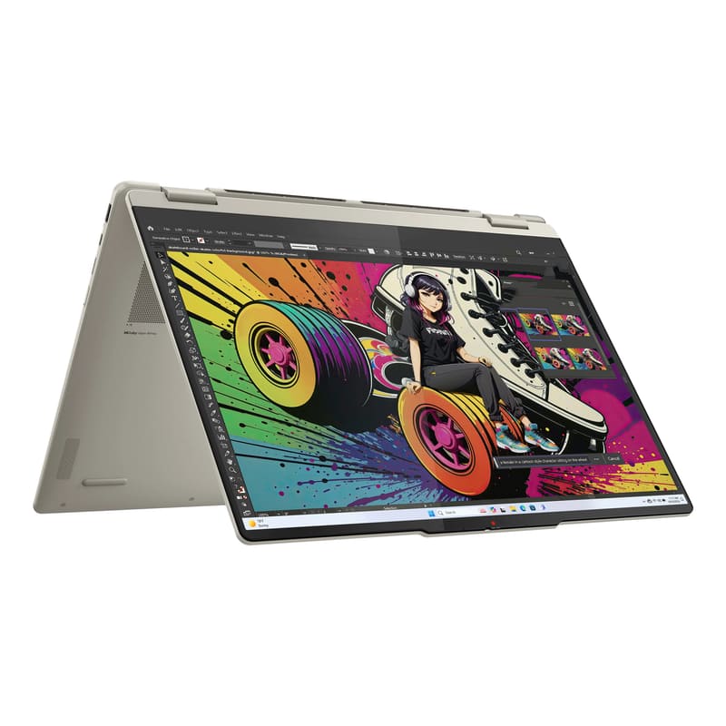 Lenovo - Yoga 7 16" Touch 2-in-1 Laptop,Ryzen AI 7 350,16GB RAM,1TB,Backlit Keyboard,Win 11 Pro - Seashell