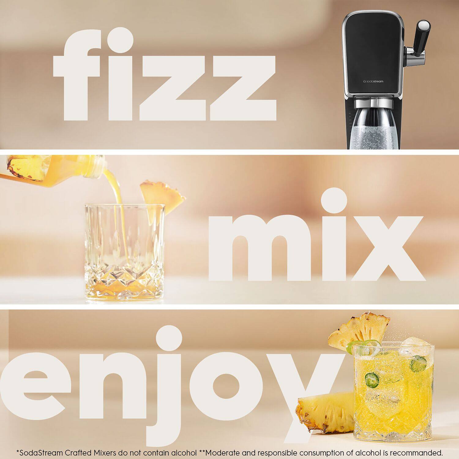 "Fizz, mix, and enjoy."