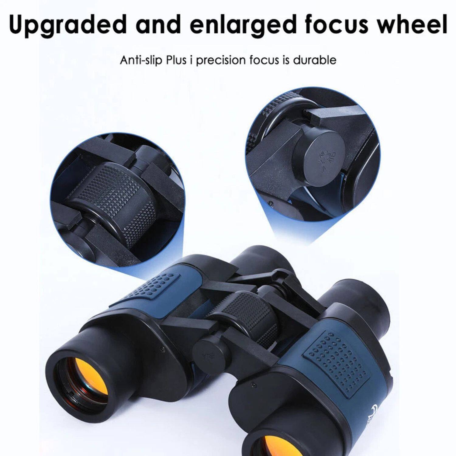 Upgraded and enlarged focus wheel  
Anti-slip Plus i precision focus is durable