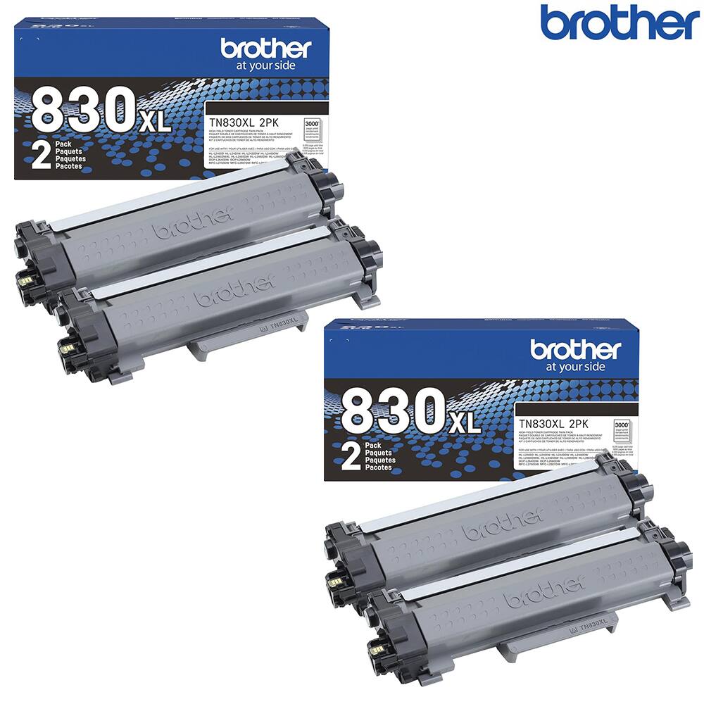 brother at your side 830XL TN830XL 2PK 3000 - Pack 2 Paquets Paquetes Pacotes brother brother  TN830XL
