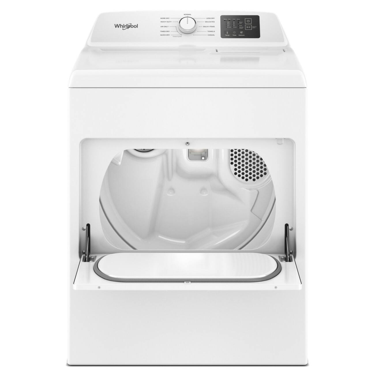 Angle. Whirlpool - 7.0 Cu. Ft. Electric Dryer with Adaptive Dry and Top Venting - White.