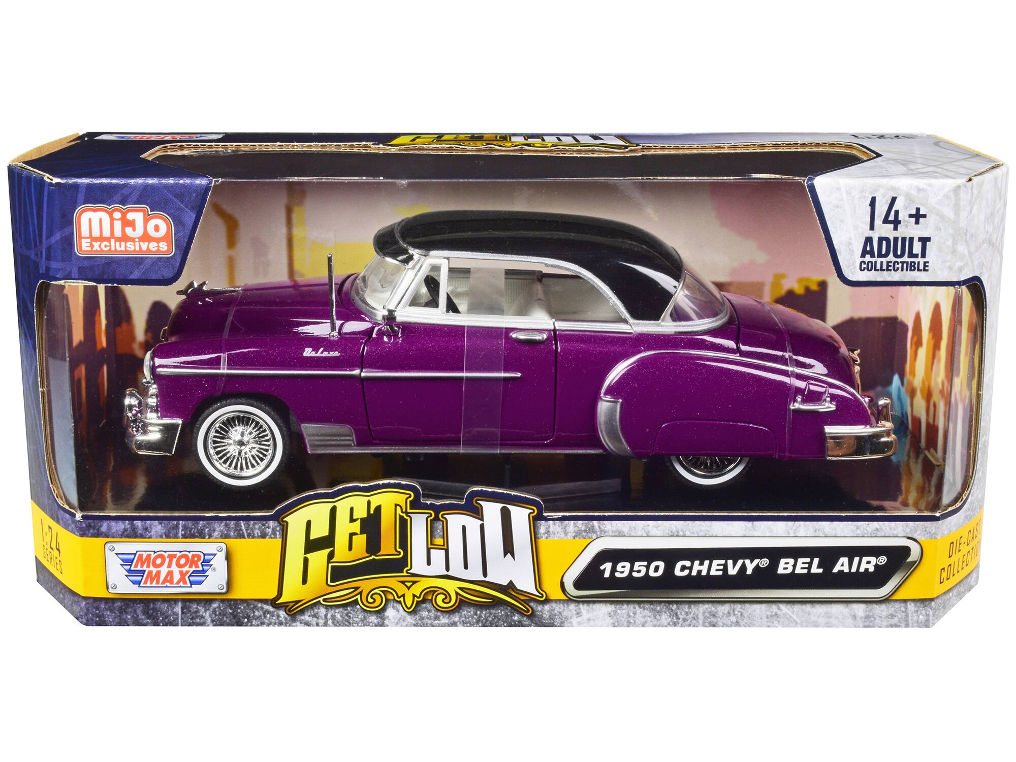 FUL MiJo Exclusives 14 + ADULT COLLECTIBLE Balana 1:24 SERIES 63 MOTOR MAX GET LOW 1950 CHEVY BEL AIR DIE-C13 DIE-CAST COLLECTIBLE