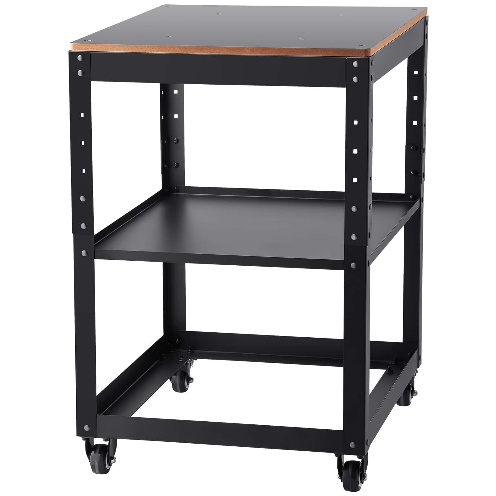 VEVOR - Planer Stand, 100 lbs / 45 kg heavy loads, Three-Gear Height Adjustable Thickness Planer Table,with 4 Stable Casters - Black
